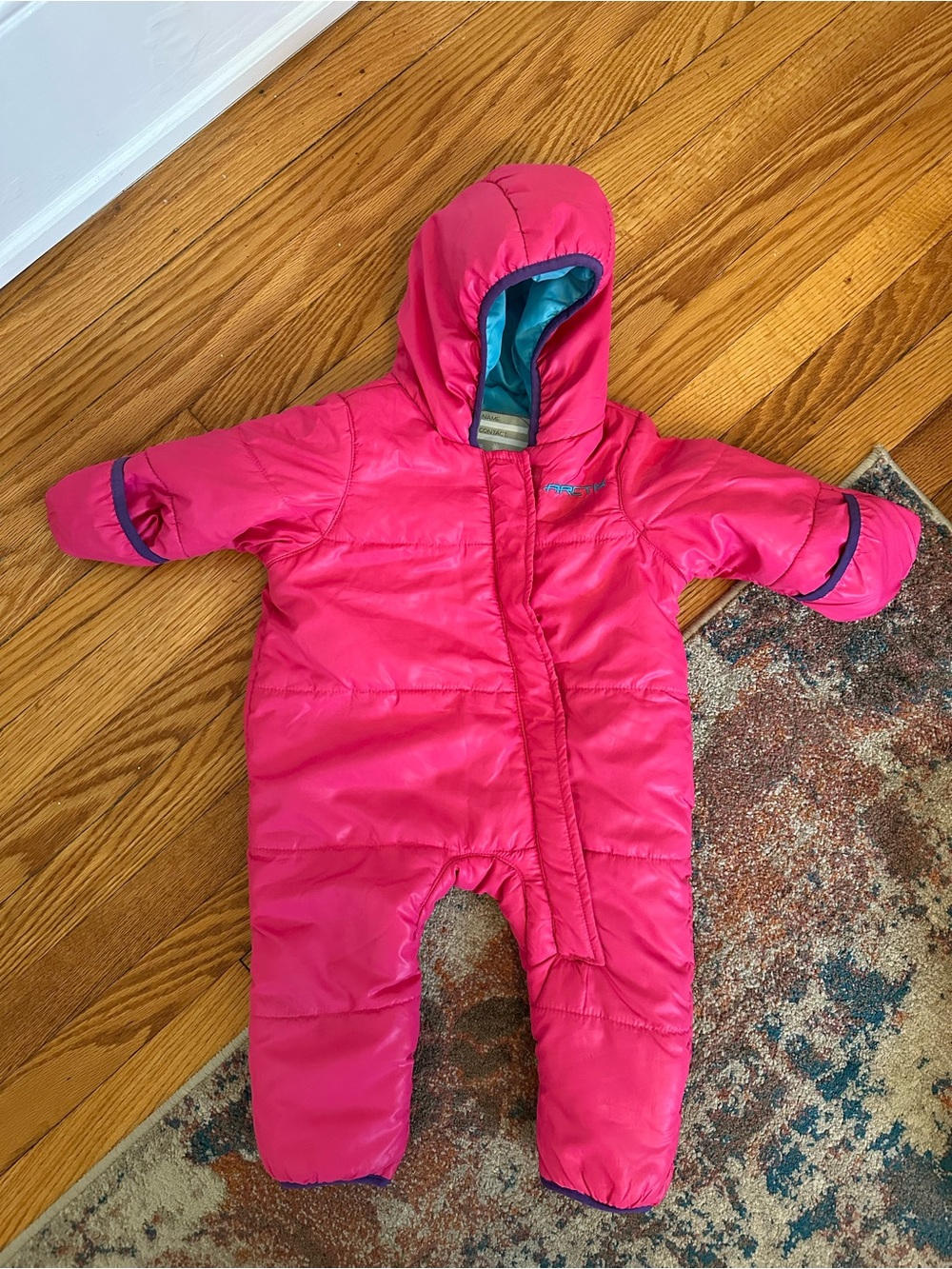 Pink Hooded Infant Toddler Arctic Snowsuit